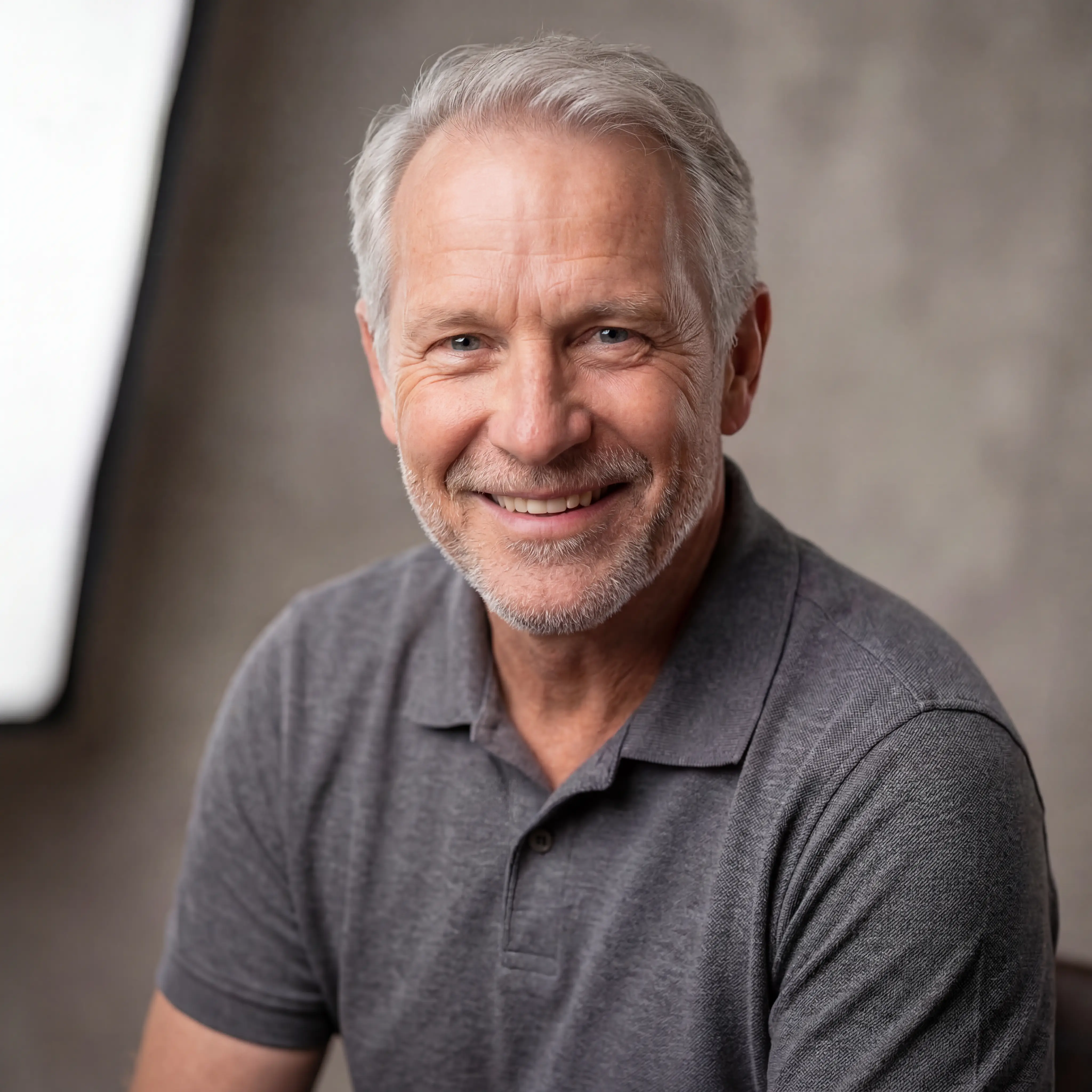 Confident man with Soho Style hair system